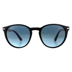Круглые черные лазурные синие солнцезащитные очки с градиентом Persol, черный