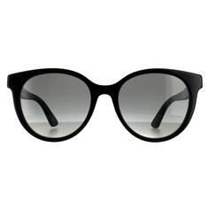 Круглые черные серые солнцезащитные очки с градиентом Gucci, черный