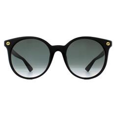 Круглые черные серые солнцезащитные очки с градиентом Gucci, черный