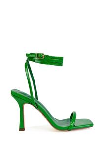 Сандалии &quot;Jolie&quot; с квадратным носком, шнуровкой и ремешками, туфли на шпильке на высоком каблуке XY London, зеленый
