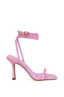 Сандалии &quot;Jolie&quot; с квадратным носком, шнуровкой и ремешками, туфли на шпильке на высоком каблуке XY London, розовый