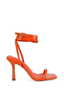 Сандалии &quot;Jolie&quot; с квадратным носком, шнуровкой и ремешками, туфли на шпильке на высоком каблуке XY London, оранжевый