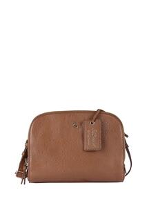 &apos;Классическая&apos; кожаная трехсекционная сумка через плечо Ashwood Leather, коричневый