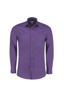 Классическая рубашка из поплина с длинными рукавами Kustom Kit, фиолетовый