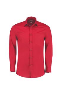 Классическая рубашка из поплина с длинными рукавами Kustom Kit, красный