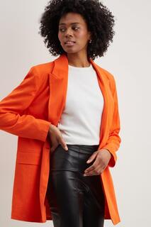 Высокая удлиненная льняная куртка-бойфренд Dorothy Perkins, оранжевый