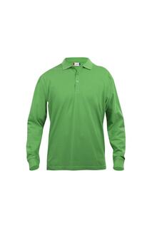 Классическая рубашка-поло Lincoln с длинными рукавами Clique, зеленый