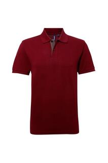 Классическая рубашка-поло контрастного кроя Asquith &amp; Fox, красный