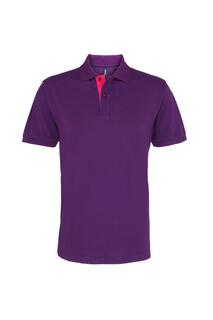 Классическая рубашка-поло контрастного кроя Asquith &amp; Fox, фиолетовый