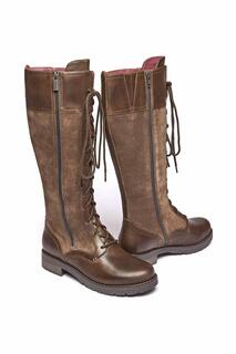 Высокие замшевые кожаные ботинки на шнуровке Aimee Moshulu, коричневый