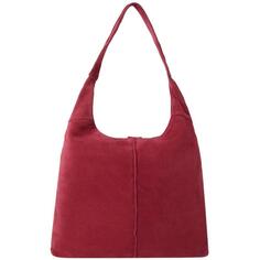 Мягкая замшевая сумка-хобо клубнично-красного цвета | БХХНИ Sostter, черный