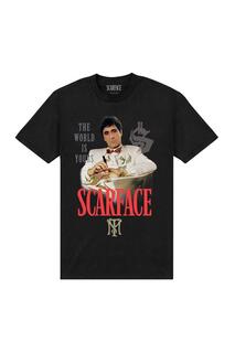 Футболка The World Is Yours Черная футболка с короткими рукавами и круглым вырезом Scarface, черный