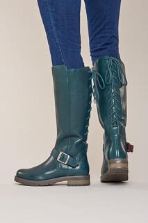 Высокие кожаные ботинки со шнуровкой на спине &apos;Knave 2&apos; Moshulu, синий