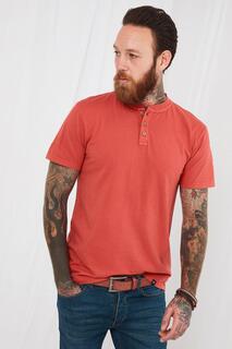 Классическая футболка Henley с короткими рукавами на пуговицах Joe Browns, оранжевый
