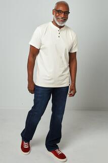 Классическая футболка Henley с короткими рукавами на пуговицах Joe Browns, бежевый