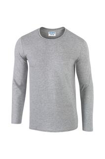 Мягкая футболка с длинными рукавами (5 шт.) Gildan, серый