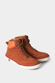 Высокие кроссовки Classic Suede Lace Up High Top Shoes Joe Browns, оранжевый