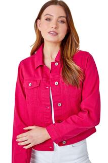 Классическая хлопковая джинсовая куртка Roman, розовый