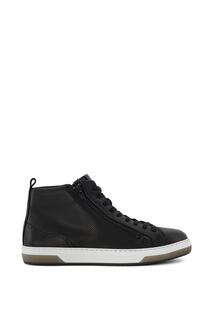 Высокие кроссовки &apos;Suiter&apos; Leather Hi Tops Dune London, черный