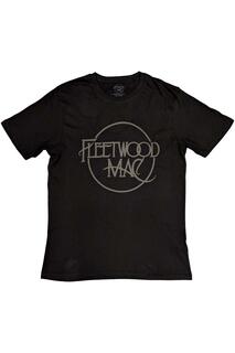 Классическая хлопковая футболка с логотипом Fleetwood Mac, черный