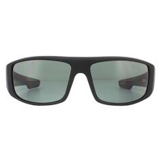 Мягкие матовые черные HD Plus серо-зеленые солнцезащитные очки с запахом Spy, черный