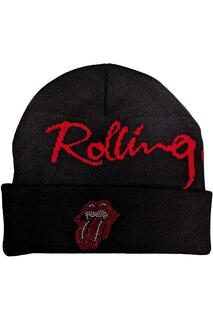 Классическая шапка с украшением в виде язычка The Rolling Stones, черный