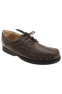 Мягкие кожаные туфли Canoe с завязками и передним фартуком Roamers, коричневый