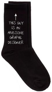 Этот парень потрясающий графический дизайнер Черные носки 60 SECOND MAKEOVER, черный