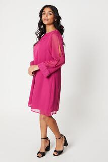 Платье прямого кроя с манжетами Petite Hotfix Wallis, розовый