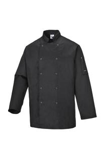 Куртка шеф-повара Suffolk с длинными рукавами Portwest, черный