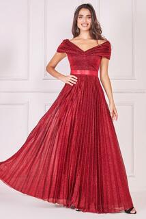 Плиссированная юбка макси Bardot Goddiva, красный