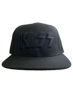 Бейсбольная кепка Snapback с принтом Neon Faces Brim KISS, черный