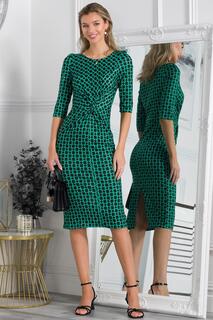 Облегающее платье миди Qyara из джерси с перекручиванием Jolie Moi, зеленый