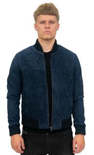 Куртка-бомбер MA-1 из козьей замши-Окленд Infinity Leather, темно-синий