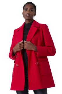 Двубортное длинное пальто Roman, красный