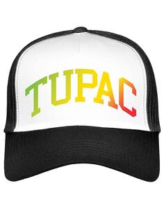 Бейсбольная кепка Trucker с градиентным логотипом Tupac, черный