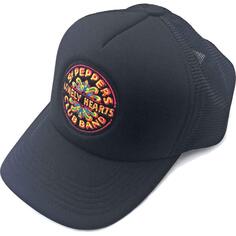 Бейсбольная кепка Trucker с логотипом Sgt Pepper Drum Beatles, черный