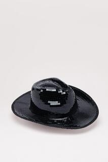 Ковбойская шляпа с зеркальным декором в виде диско-шара Nasty Gal, черный