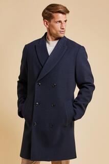 Двубортное пальто строгого кроя &apos;Aberdonia&apos; Threadbare, синий