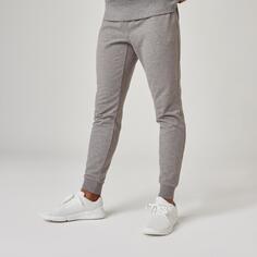 Облегающие спортивные брюки для фитнеса Decathlon 500 Domyos, серый