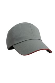 Бейсбольная кепка контрастного цвета с узором «елочка» и козырьком Result, серый