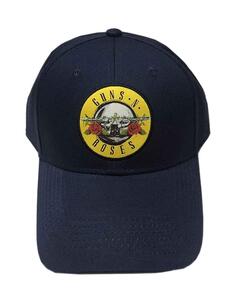 Бейсбольная кепка с круглым логотипом и ремешком на спине Guns N Roses, темно-синий