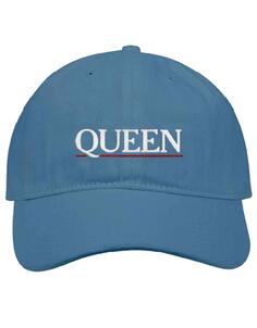 Бейсбольная кепка с логотипом и полоской с подчеркиванием Queen, синий