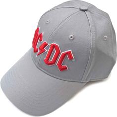 Бейсбольная кепка с логотипом на ремешке на спине напряжения Band AC/DC, серый
