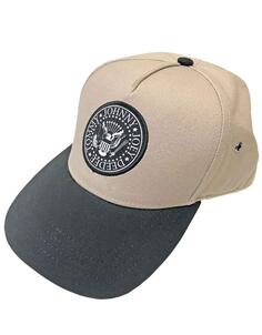 Бейсбольная кепка с ремешком на спине и полосой президентской печати Ramones, коричневый