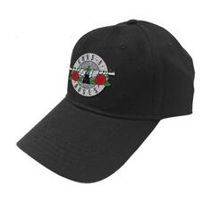 Бейсбольная кепка с серебряным ремешком и нашивкой в ​​виде круга Guns N Roses, черный