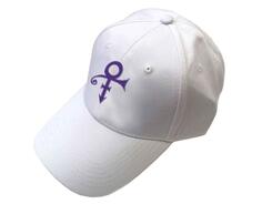 Бейсбольная кепка с фиолетовым символом Prince, белый