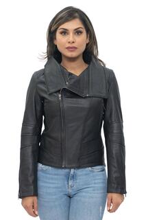 Кожаная байкерская куртка со съемным воротником-Rosario Infinity Leather, черный