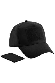 Бейсбольная кепка со съемной нашивкой, 5 панелей Beechfield, черный Beechfield®