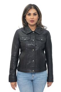 Кожаная джинсовая куртка Trucker-Anderlecht Infinity Leather, черный